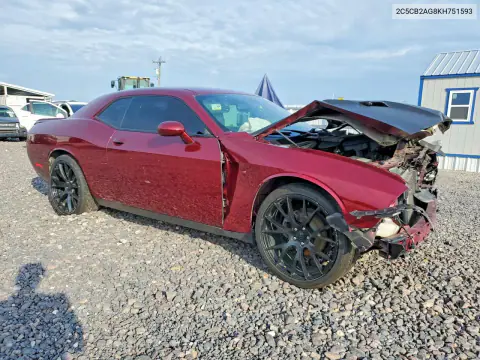 2019 Dodge Challenger Sxt VIN 2C3CDZAG8KH751593 фото 4