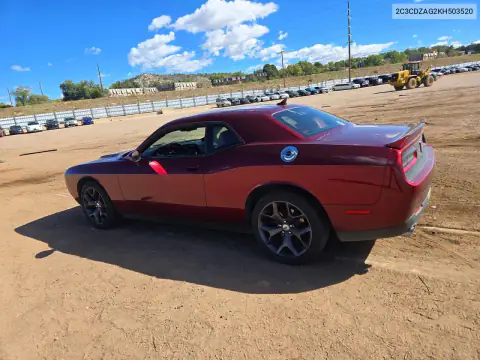 2C3CDZAG2KH503520 — 2019 Dodge Challenger, ფოტო 2, Copart, სეტყვა