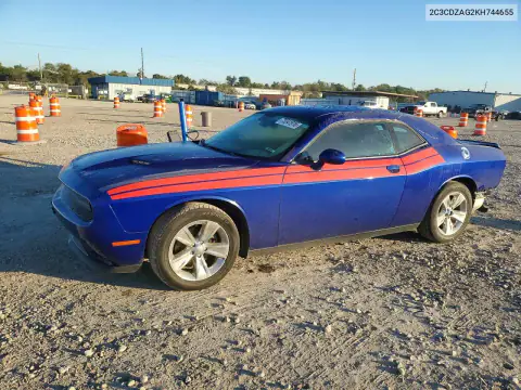 2C3CDZAG2KH744655 — 2019 Dodge Challenger, Задня частина, фото до ремонту
