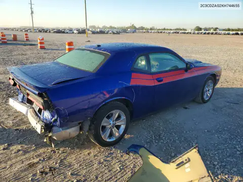 2C3CDZAG2KH744655 — 2019 Dodge Challenger, фото 3 з Copart, Задня частина