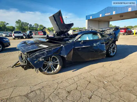 2C3CDZBT0LH118700 — 2020 Dodge Challenger, Uszkodzenia dookoła, zdjęć przed naprawą
