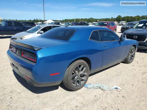 2C3CDZAG2LH196903 — 2020 Dodge Challenger, photo 3 from Copart, Side