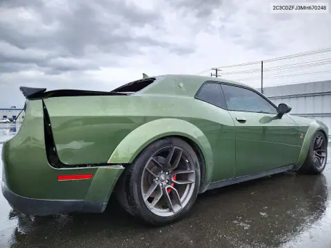 2C3CDZFJ3MH670248 — 2021 Dodge Challenger, foto 3 de Copart, Parte trasera