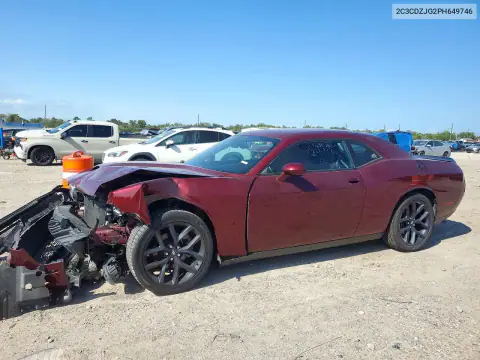 2C3CDZJG2PH649746 — 2023 Dodge Challenger, Przód, zdjęć przed naprawą