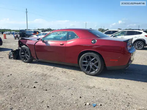 2C3CDZJG2PH649746 — 2023 Dodge Challenger, фото 2 з Copart, Передня частина