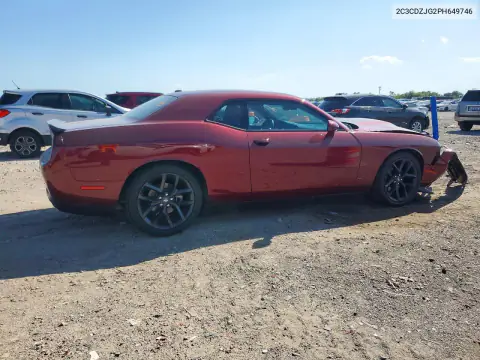2C3CDZJG2PH649746 — 2023 Dodge Challenger, фото 3 з Copart, Передня частина