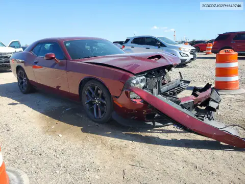 2C3CDZJG2PH649746 — 2023 Dodge Challenger, фото 4 з Copart, Передня частина