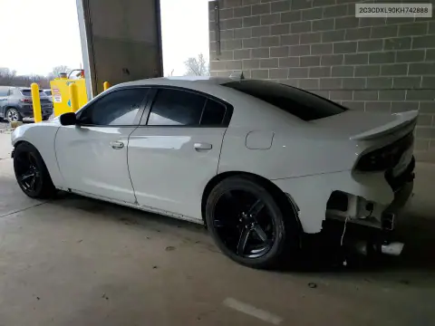 2C3CDXL90KH742888 — 2019 Dodge Charger, photo 2 from Copart, Front end