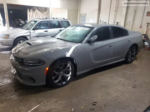 2C3CDXHG2KH676593 — 2019 Dodge Charger, Задняя часть, фото до ремонта