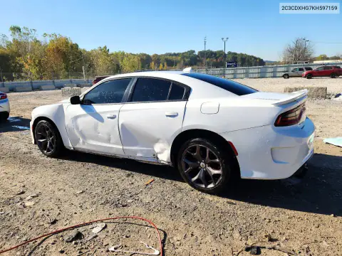 2C3CDXHG7KH597159 — 2019 Dodge Charger, ფოტო 2, Copart, გვერდითი ნაწილი