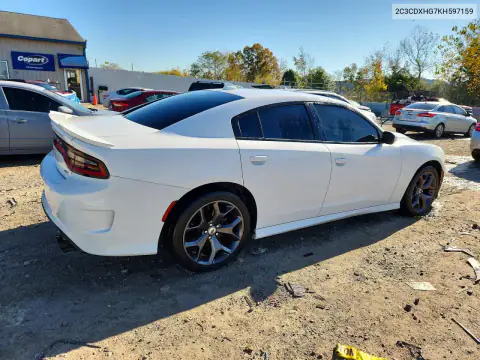 2C3CDXHG7KH597159 — 2019 Dodge Charger, ფოტო 3, Copart, გვერდითი ნაწილი