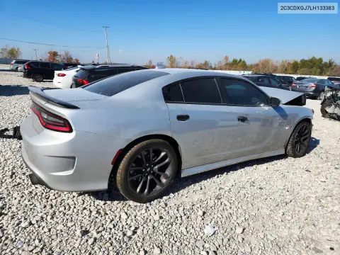 2C3CDXGJ7LH133383 — 2020 Dodge Charger, foto 3 de Copart, Parte delantera