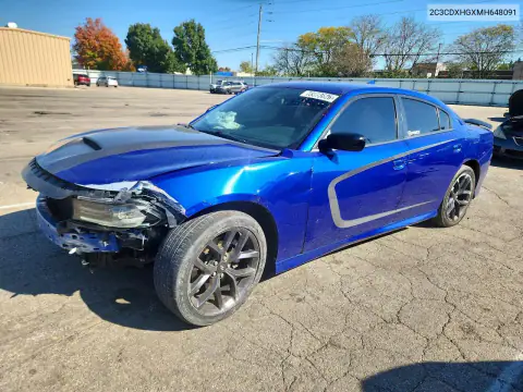 2C3CDXHGXMH648091 — 2021 Dodge Charger, ПЕРЕДНЯЯ ЧАСТЬ, фото до ремонта
