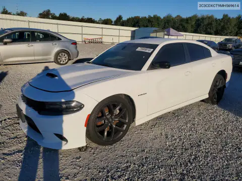 2C3CDXCT9MH569614 — 2021 Dodge Charger, Parte delantera, fotos antes de reparar