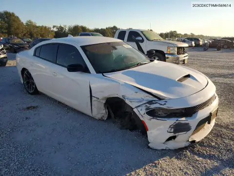 2C3CDXCT9MH569614 — 2021 Dodge Charger, foto 4 de Copart, Parte delantera