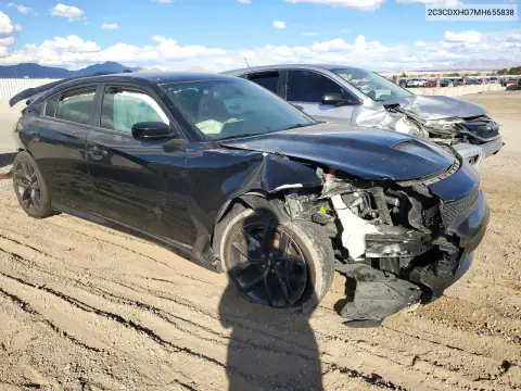 2C3CDXHG7MH655838 — 2021 Dodge Charger, photo 4 from Copart, Front end