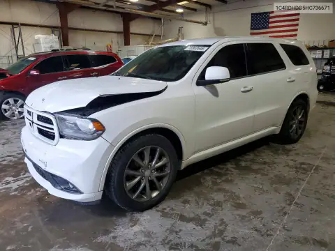 1C4RDHDG5HC736671 — 2017 Dodge Durango, Parte delantera, fotos antes de reparar