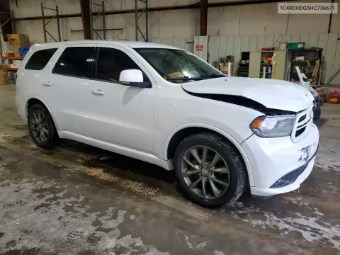 1C4RDHDG5HC736671 — 2017 Dodge Durango, photo 4 from Copart, Front end