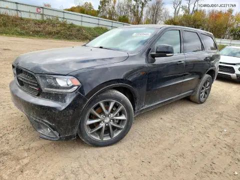 1C4RDJDG1JC271769 — 2018 Dodge Durango, წინა ნაწილი, ფოტოები შეკეთებამდე