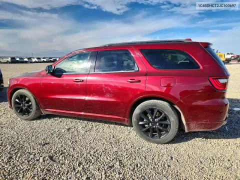 1C4SDHCT2JC100697 — 2018 Dodge Durango, ფოტო 2, Copart, სეტყვა