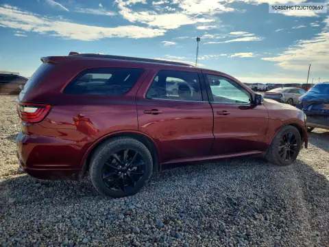 1C4SDHCT2JC100697 — 2018 Dodge Durango, ფოტო 3, Copart, სეტყვა