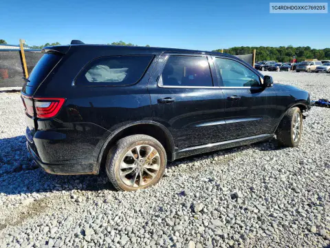 2019 Dodge Durango Gt VIN 1C4RDHDGXKC769205 фото 3
