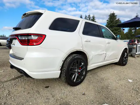 1C4SDJGJ8KC780980 — 2019 Dodge Durango, photo 3 from Copart, Side