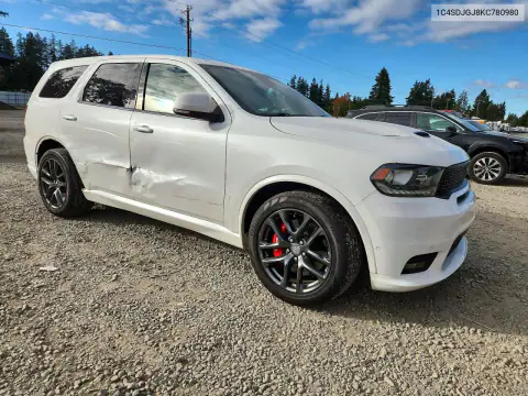 1C4SDJGJ8KC780980 — 2019 Dodge Durango, photo 4 from Copart, Side