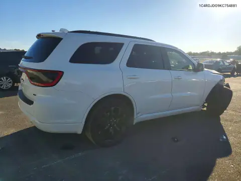 1C4RDJDG9KC754881 — 2019 Dodge Durango, foto 3 de Copart, Parte delantera