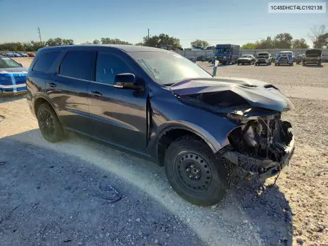 1C4SDHCT4LC192138 — 2020 Dodge Durango, ფოტო 4, Copart, წინა ნაწილი