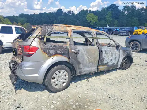 3C4PDCAB7JT498884 — 2018 Dodge Journey, zdjęcie 3 z Copart, Pożar