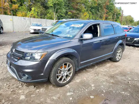 3C4PDDEG2KT720907 — 2019 Dodge Journey, Tył, zdjęć przed naprawą