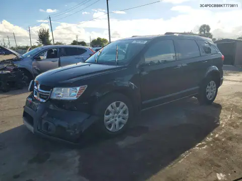 3C4PDCBB8KT773811 — 2019 Dodge Journey, ПЕРЕДНЯЯ ЧАСТЬ, фото до ремонта