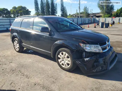 3C4PDCBB8KT773811 — 2019 Dodge Journey, photo 4 from Copart, Front end