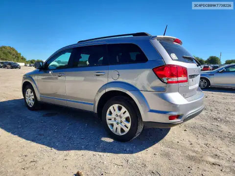 3C4PDCBB9KT738226 — 2019 Dodge Journey, photo 2 from Copart, Front end