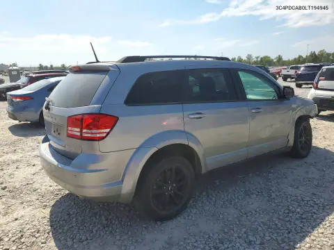 3C4PDCAB0LT194945 — 2020 Dodge Journey, zdjęcie 3 z Copart 20.10.2026, Przód