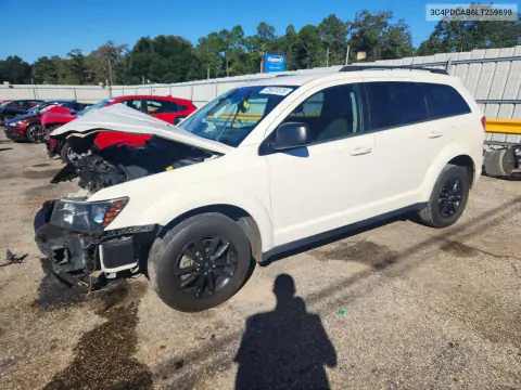 3C4PDCAB6LT259698 — 2020 Dodge Journey, Parte delantera, fotos antes de reparar
