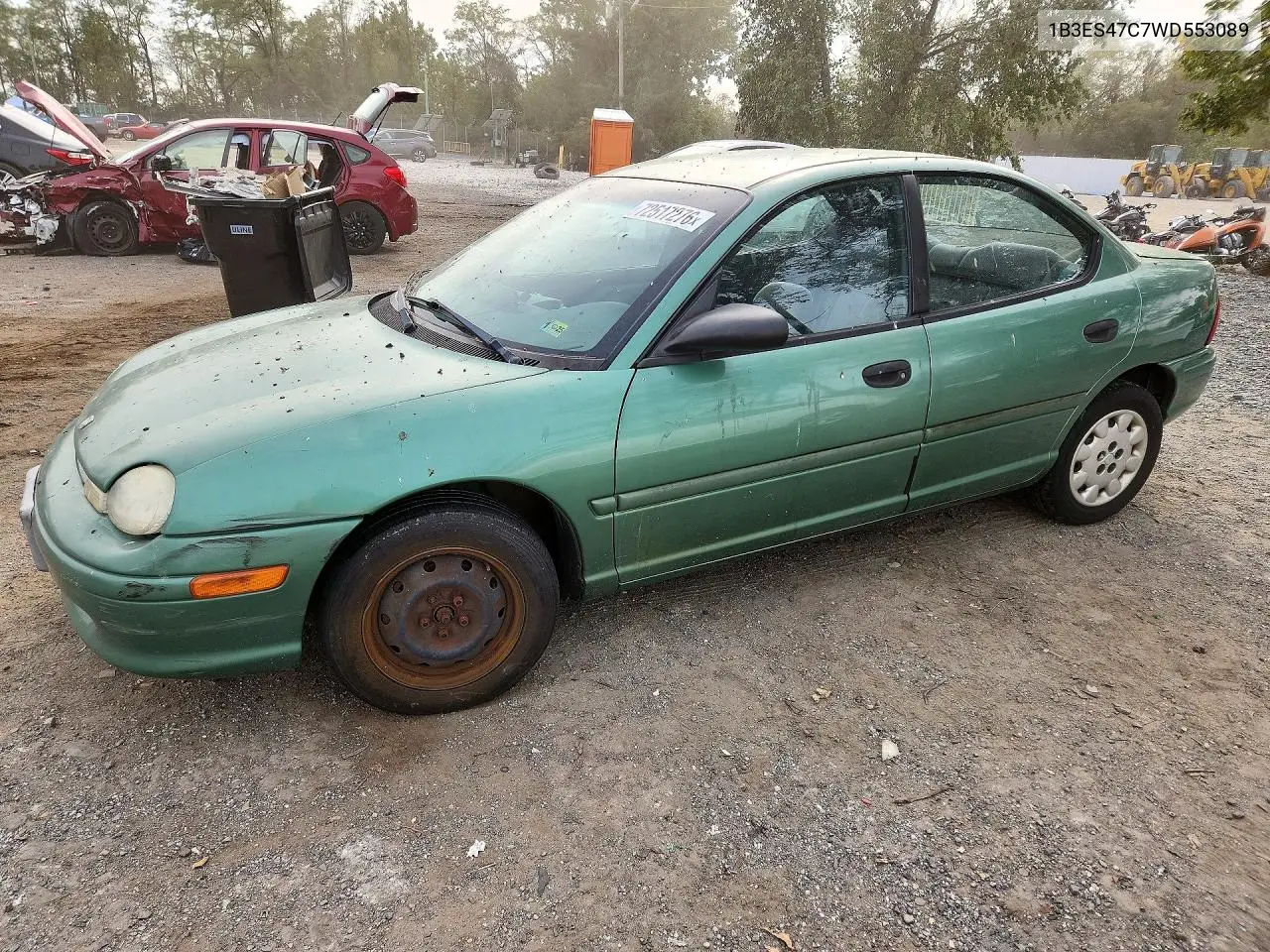1998 Dodge Neon Highline VIN 1B3ES47C7WD553089 фото 1