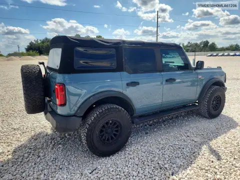 1FMDE5BH0MLA61206 — 2021 Ford Bronco, фото 3 с аукциона Copart, ПЕРЕДНЯЯ ЧАСТЬ