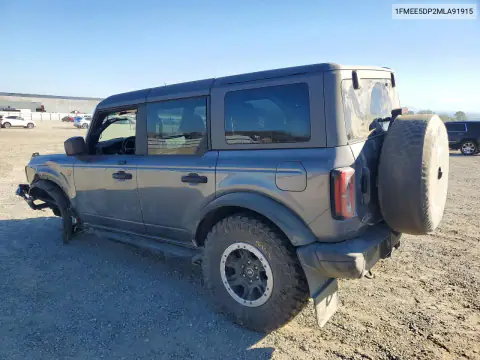1FMEE5DP2MLA91915 — 2021 Ford Bronco, фото 2 с аукциона Copart, ПЕРЕДНЯЯ ЧАСТЬ
