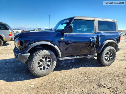 1FMDE5CH3MLA60758 — 2021 Ford Bronco, Lateral, fotos antes de reparar