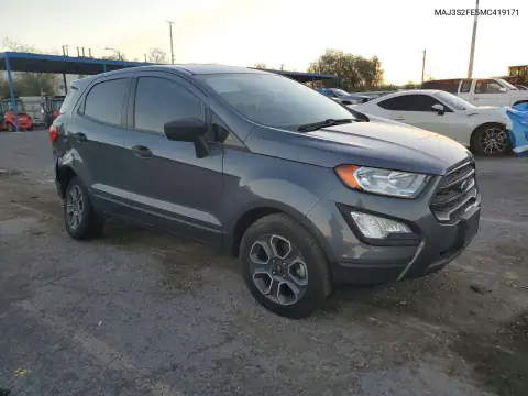 MAJ3S2FE5MC419171 — 2021 Ford Ecosport, ფოტო 4, Copart, უკანა ნაწილი