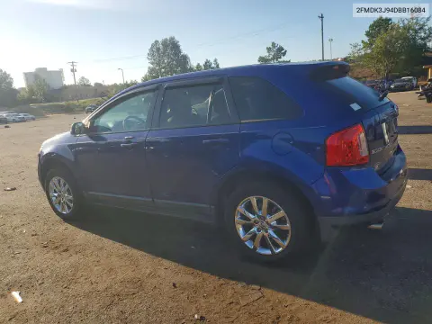 2013 Ford Edge Sel VIN 2FMDK3J94DBB16084 фото 2