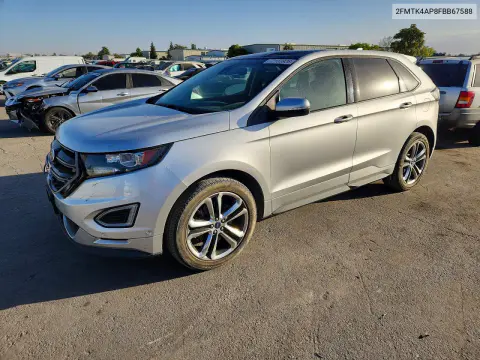 2FMTK4AP8FBB67588 — 2015 Ford EDGE, Передняя часть, фото до ремонта