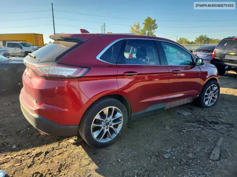 2016 Ford Edge Titanium VIN 2FMPK4K89GBB79355 фото 3