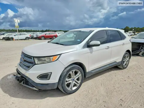 2017 Ford Edge Titanium VIN 2FMPK3K93HBB17485 фото 1