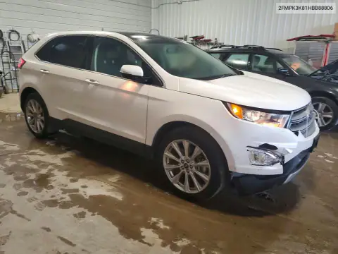 2FMPK3K81HBB88806 — 2017 Ford EDGE, фото 4 с аукциона Copart, ПЕРЕДНЯЯ ЧАСТЬ