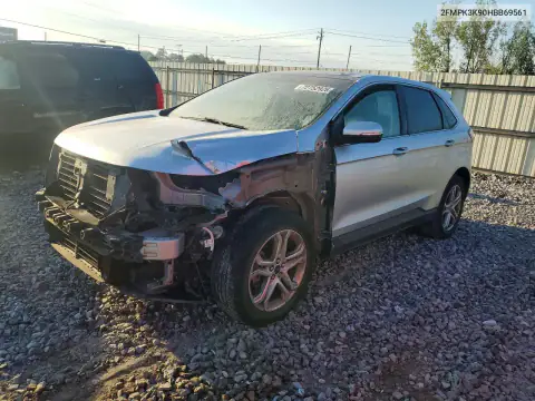 2FMPK3K90HBB69561 — 2017 Ford EDGE, Parte delantera, fotos antes de reparar