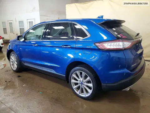 2FMPK4K8XJBB67058 — 2018 Ford EDGE, photo 2 from Copart, Front end