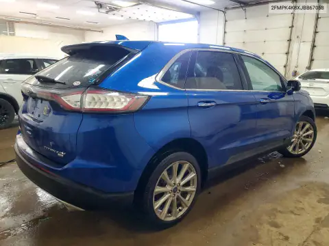 2FMPK4K8XJBB67058 — 2018 Ford EDGE, photo 3 from Copart, Front end